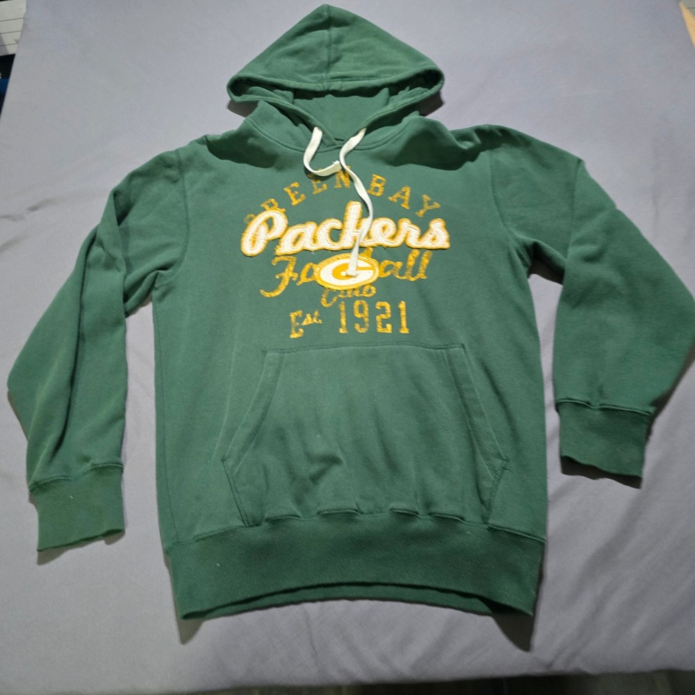 NFL Green Bay Packers Hoodie Mens Small Green Football Club Est 1921 Sweatshirt